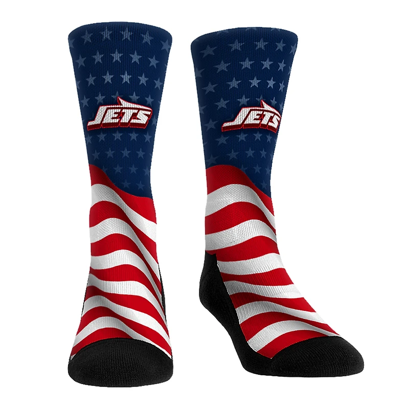 Unisex Rock Em Socks New York Jets Patriotic Flag Crew Socks