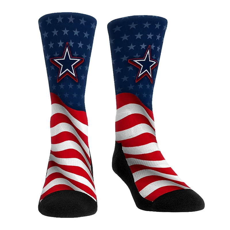 Unisex Rock Em Socks Dallas Cowboys Patriotic Flag Crew Socks