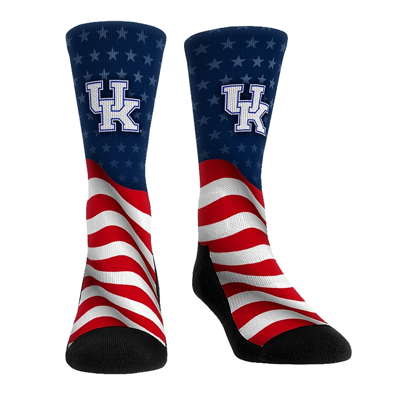 Unisex Rock Em Socks Kentucky Wildcats Patriotic Flag Crew Socks
