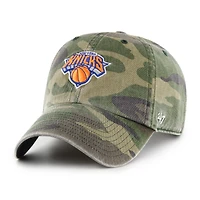 Men's '47  Camo New York Knicks Clean Up Adjustable Hat