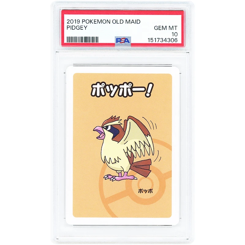 Pidgey 2019 Pokemon Old Maid Japanese #NNO PSA Authenticated 10 Card