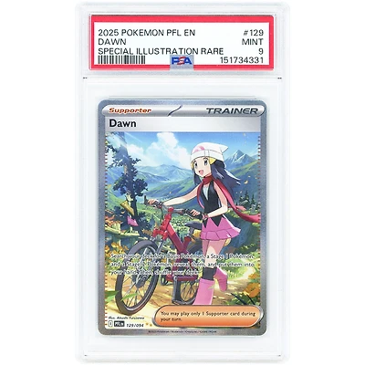 Dawn 2025 Pokemon Phantasmal Flames Special Illustration Rare #129 PSA Authenticated 9 Card