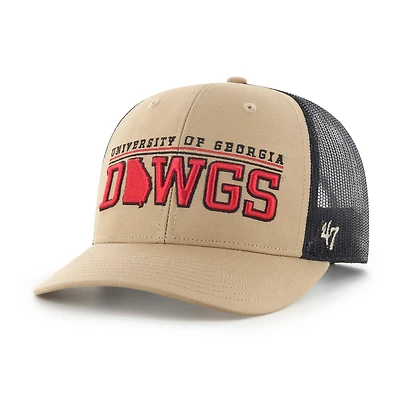 Men's '47  Khaki Georgia Bulldogs Local Statement Trucker Adjustable Hat