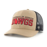 Men's '47  Khaki Georgia Bulldogs Local Statement Trucker Adjustable Hat