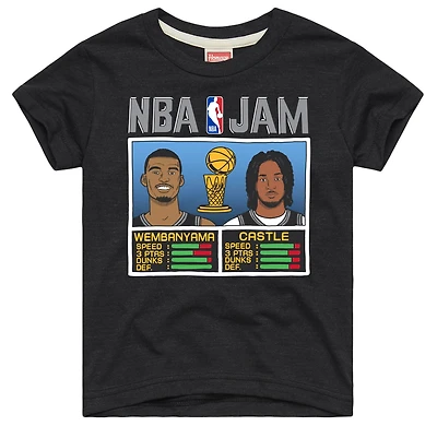 Youth Homage Victor Wembanyama & Stephon Castle Charcoal San Antonio Spurs NBA Jam Tri-Blend T-Shirt