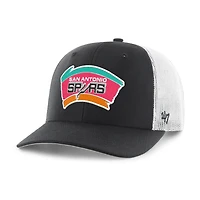 Men's '47 Black San Antonio Spurs Hardwood Classics Trucker Adjustable Hat