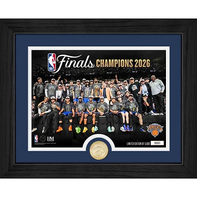 Highland Mint New York Knicks 2026 NBA Finals Champions 13" x 16" Bronze Coin Celebration Photo Mint