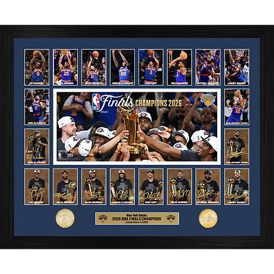 Highland Mint New York Knicks 2026 NBA Finals Champions 18" x 22" Memorable Moments Bronze Coin Photo Mint