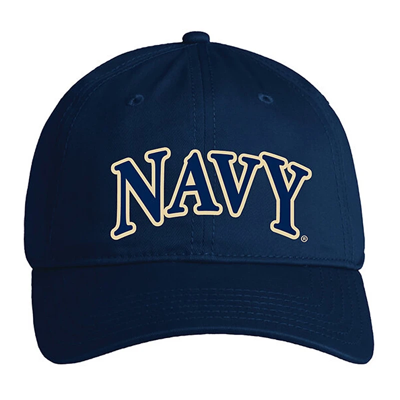 Unisex Under Armour Navy Navy Midshipmen Washed Cotton Adjustable Hat