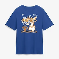 Men's Blue New York Knicks In Four T-Shirt