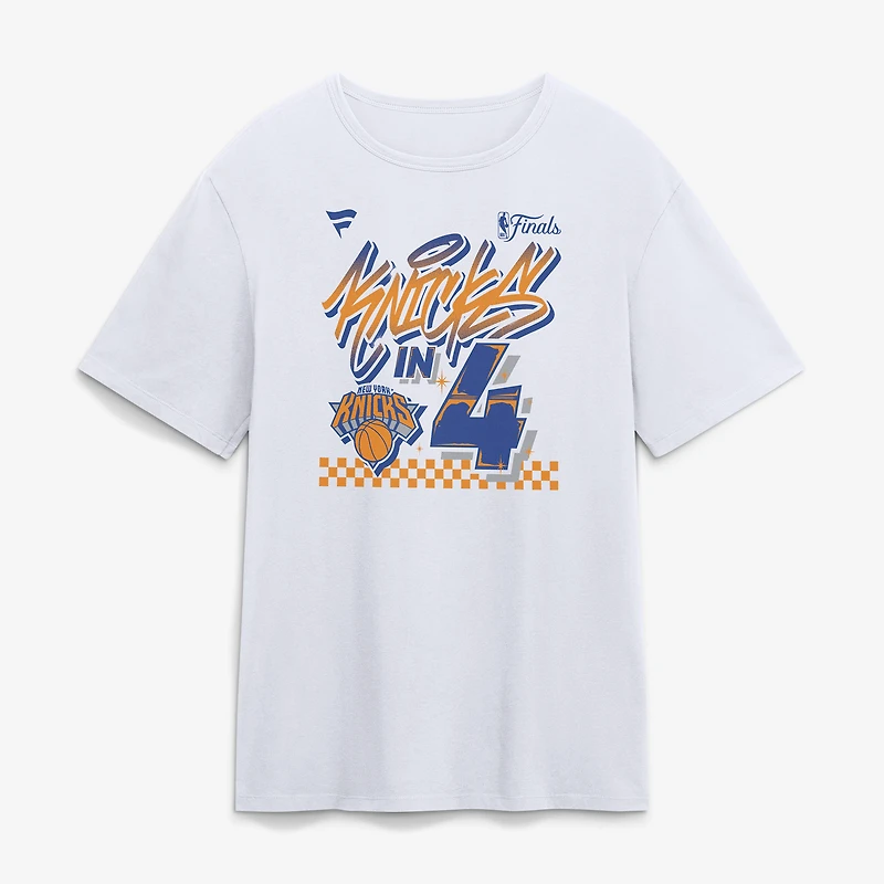 Men's White New York Knicks In Four T-Shirt