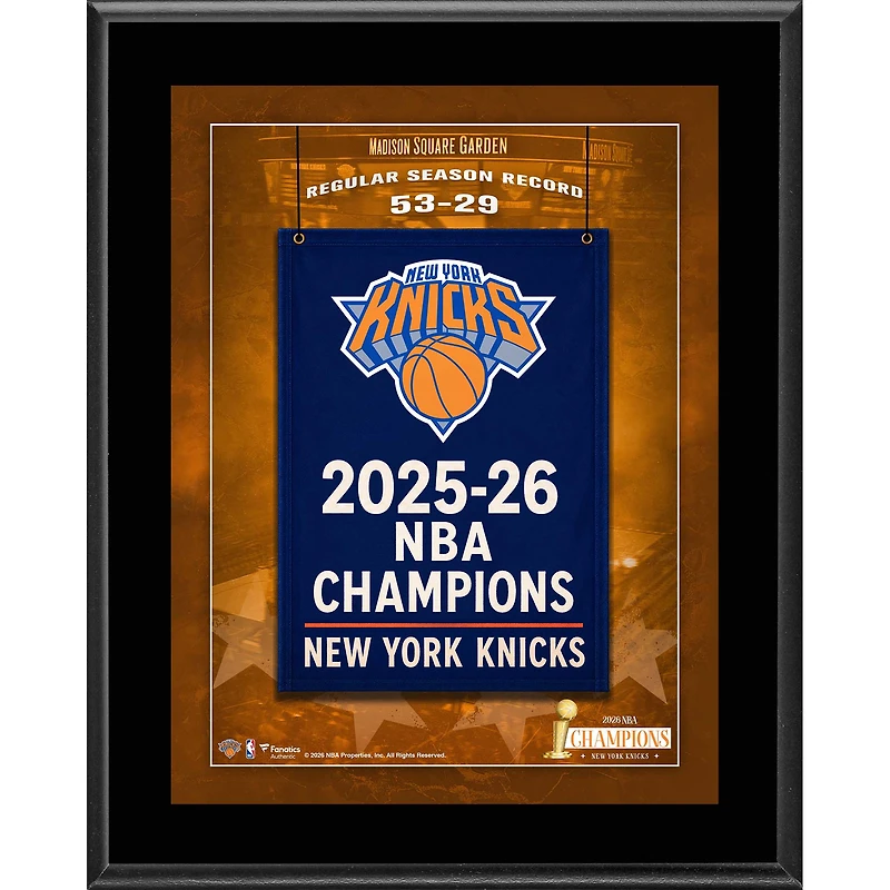 New York Knicks 2026 NBA Finals Champions 10.5" x 13" Sublimated Plaque