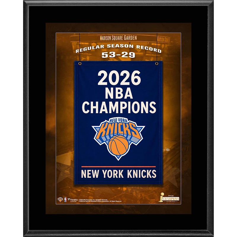 New York Knicks 2026 NBA Finals Champions 10.5" x 13" Sublimated Plaque