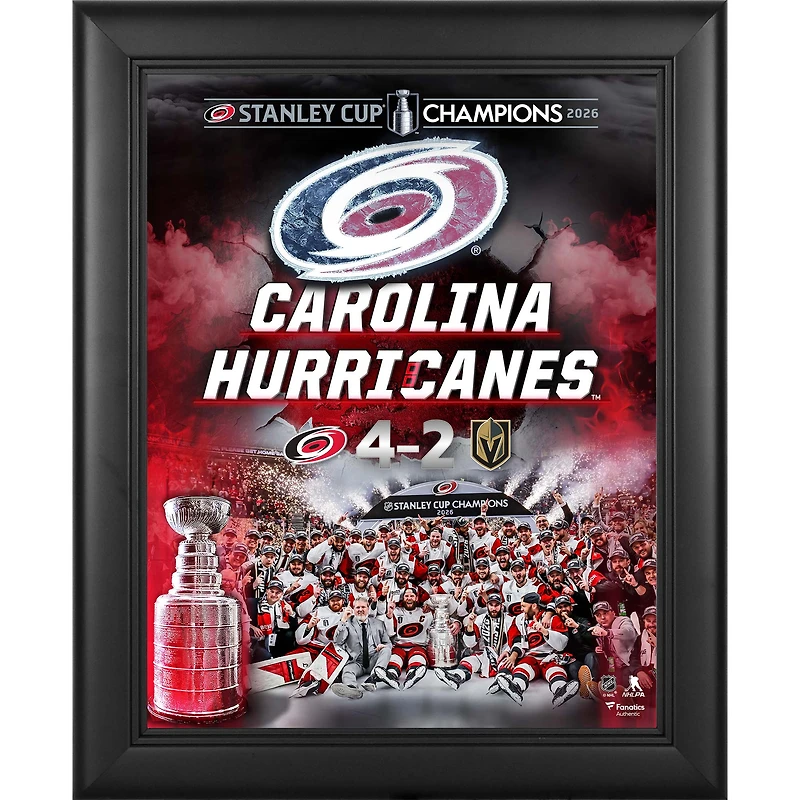 Carolina Hurricanes 2026 Stanley Cup Champions Framed 13" x 16" Collage