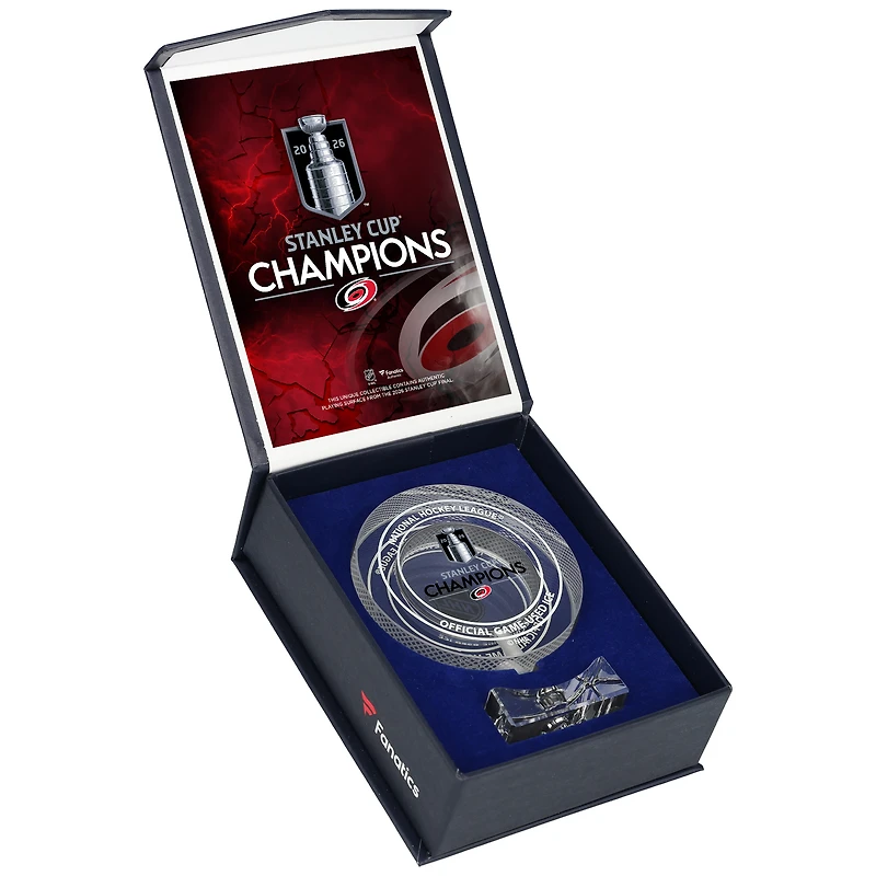 Carolina Hurricanes 2026 Stanley Cup Champions Crystal Puck - Filled with Ice from the 2026 Stanley Cup Final