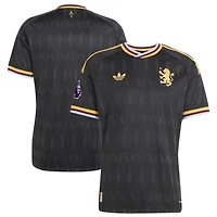 Men's adidas Black Aston Villa 2026/27 Away On-Field Authentic Patch Jersey
