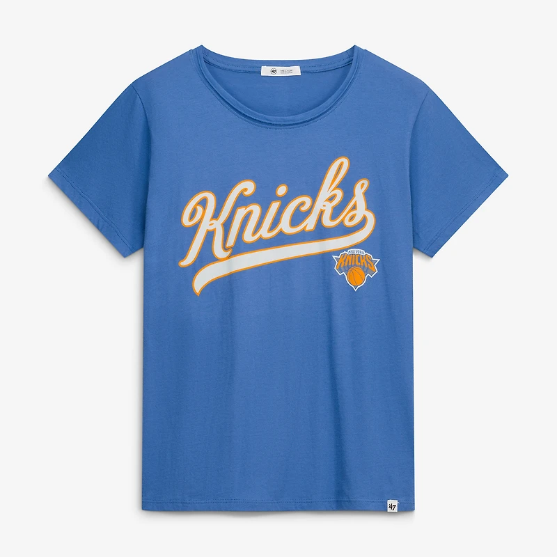 Women's '47 Blue New York Knicks Tail Sweep Frankie T-Shirt