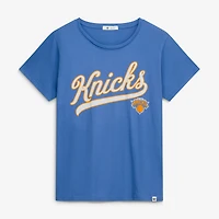 Women's '47  Blue New York Knicks Tail Sweep Frankie T-Shirt