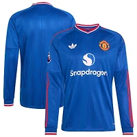 Men's adidas  Royal Manchester United 2026/27 Away On-Field Authentic Long Sleeve Patch Jersey