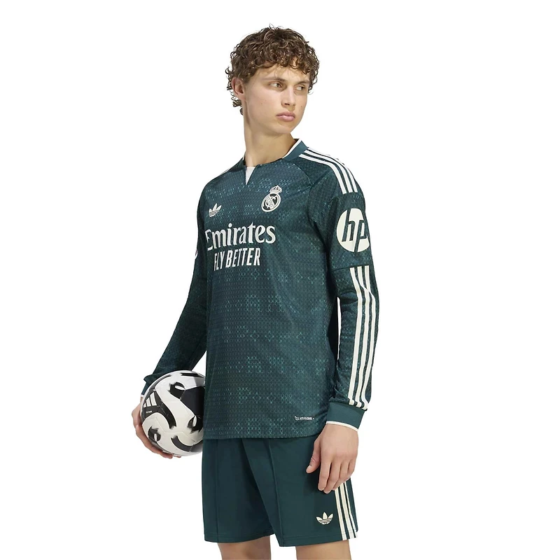 Men's adidas Green Real Madrid 2026/27 Away On-Field Authentic Long Sleeve Jersey