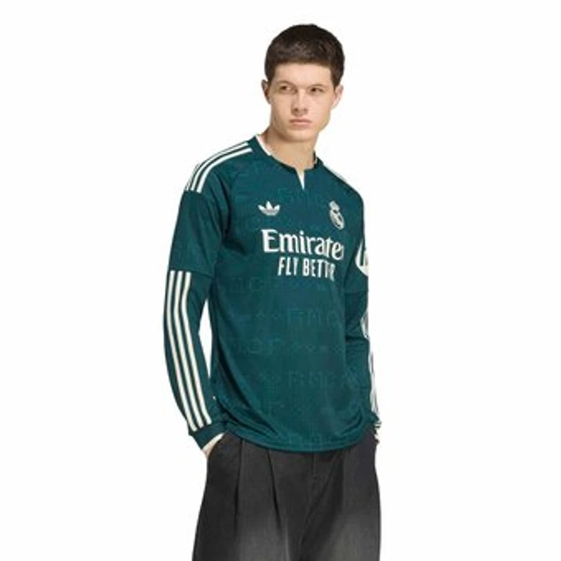 Men's adidas Green Real Madrid 2026/27 Away Replica Long Sleeve Jersey