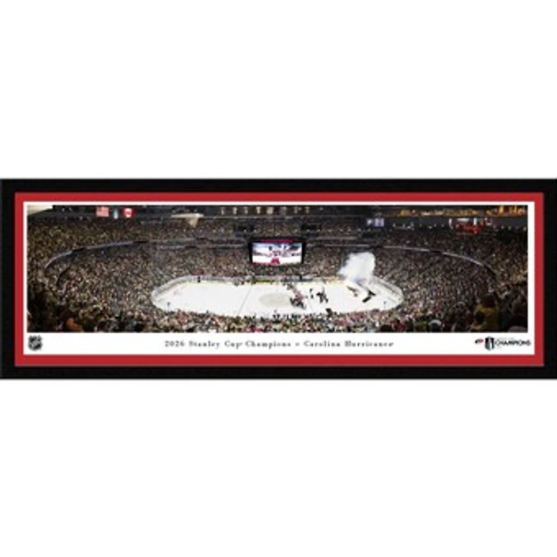 Blakeway Panoramas Carolina Hurricanes 2026 Stanley Cup Champions 15'' x 41.5'" Select Frame Panoramic