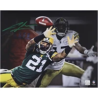 Charles Woodson Green Bay Packers Autographed 16" x 20" Super Bowl XLV Pass Deflection Spotlight Photograph