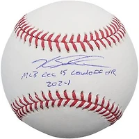 Kyle Schwarber Philadelphia Phillies Autographed Baseball with "MLB Rec 15 Leadoff HR 2024" Inscription - Limited Edition of 10