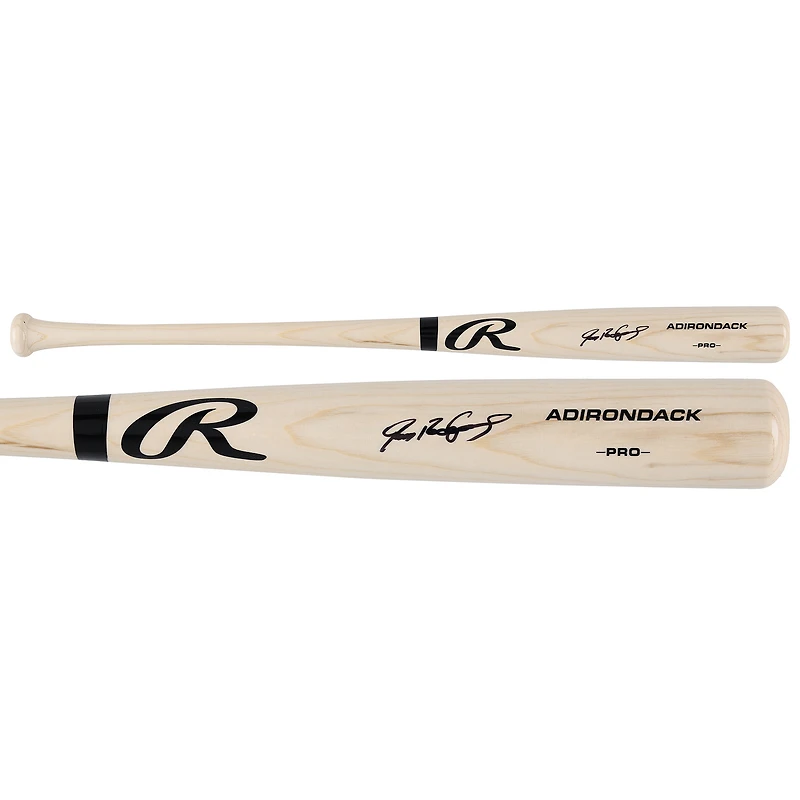 Ivan Rodriguez Texas Rangers Autographed Blonde Rawlings Pro Bat