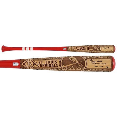 Ozzie Smith St. Louis Cardinals Autographed Pillbox Bat Company Mural Series Bat with Multiple Inscriptions