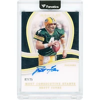 Brett Favre Green Bay Packers Autographed 2023 Panini Immaculate Collection Records #IR-BRF #2/25 Card