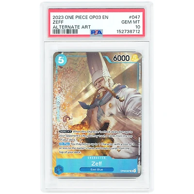 Zeff 2023 One Piece Pillars Of Strength Alternate Art #047 PSA Authenticated 10 Card
