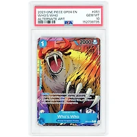 Who's Who 2023 One Piece Kingdoms of Intrigue Alternate Art #051 PSA Authenticated 10 Card