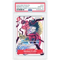 Monkey D. Luffy 2025 One Piece 3rd Anniversary Tournament Brothers Pack #012 PSA Authenticated 10 Card