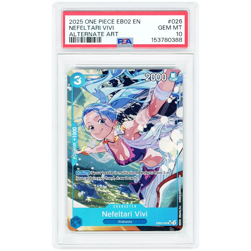 Nefeltari Vivi 2025 One Piece Anime 25th Collection Alternate Art #026 PSA Authenticated 10 Card