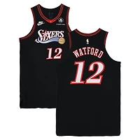 Trendon Watford Philadelphia 76ers Game-Used #12 Black Hardwood Classic Jersey vs. Oklahoma City Thunder on March 23, 2026 - Size 50+6