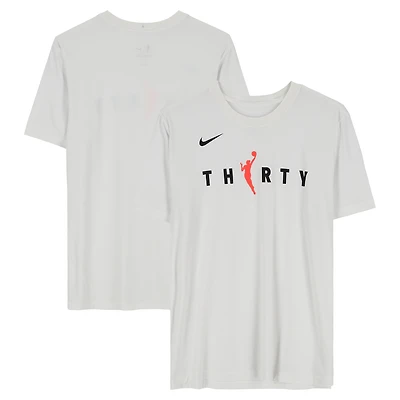 Tyrese Maxey Philadelphia 76ers Player-Worn White Nike WNBA Short Sleeve Shirt from the 2025-26 NBA Season - Size L