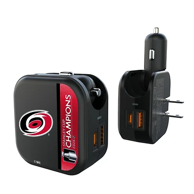 Keyscaper Carolina Hurricanes 2026 Stanley Cup Champions Two-In-One USB A/C Charger
