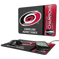 Keyscaper Carolina Hurricanes 2026 Stanley Cup Champions 15W Fast Wireless Charger and Mouse Pad