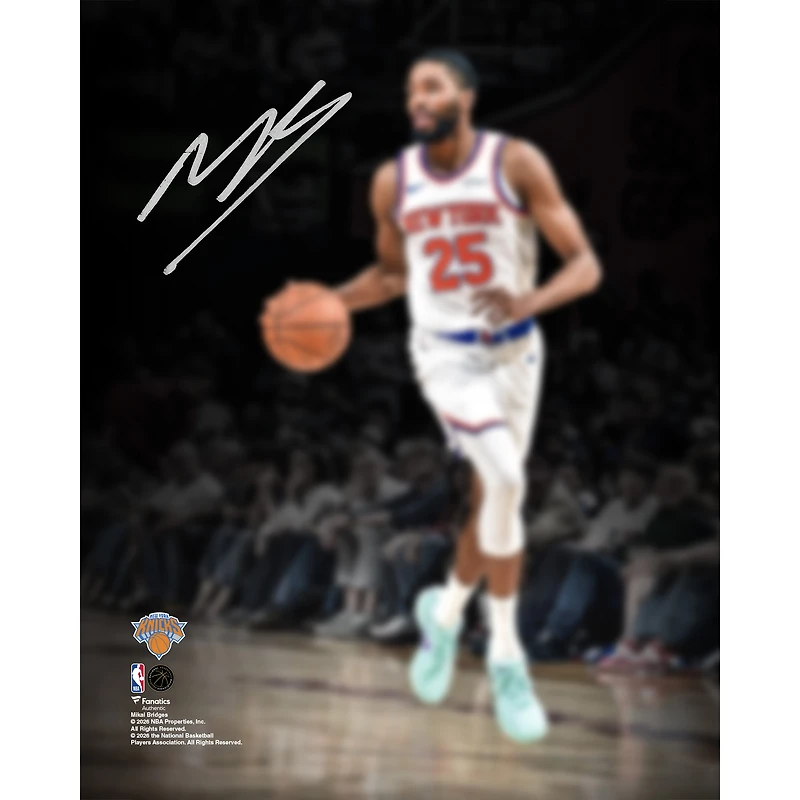 Mikal Bridges New York Knicks Autographed 2026 NBA Finals Champions 8" x 10" Action Spotlight Photograph