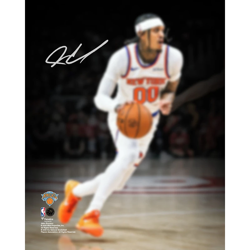 Jordan Clarkson New York Knicks Autographed 2026 NBA Finals Champions 8" x 10" Action Spotlight Photograph