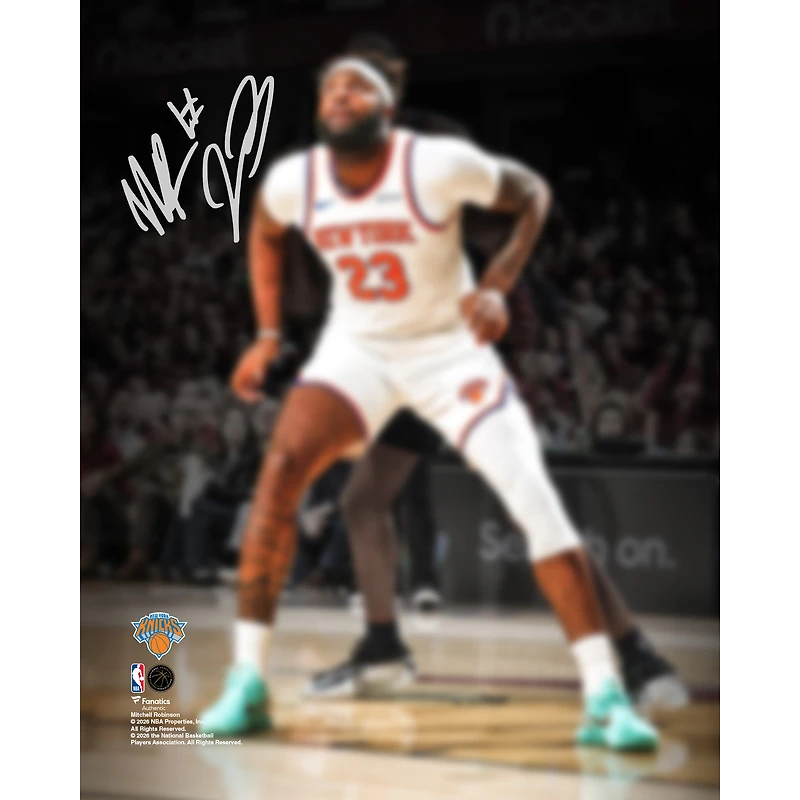 Mitchell Robinson New York Knicks Autographed 2026 NBA Finals Champions 8" x 10" Action Spotlight Photograph