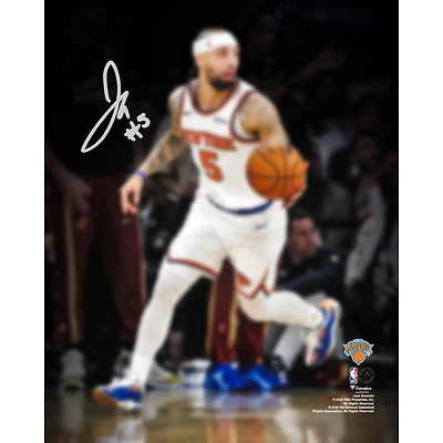 Jose Alvarado New York Knicks Autographed 2026 NBA Finals Champions 8" x 10" Action Spotlight Photograph