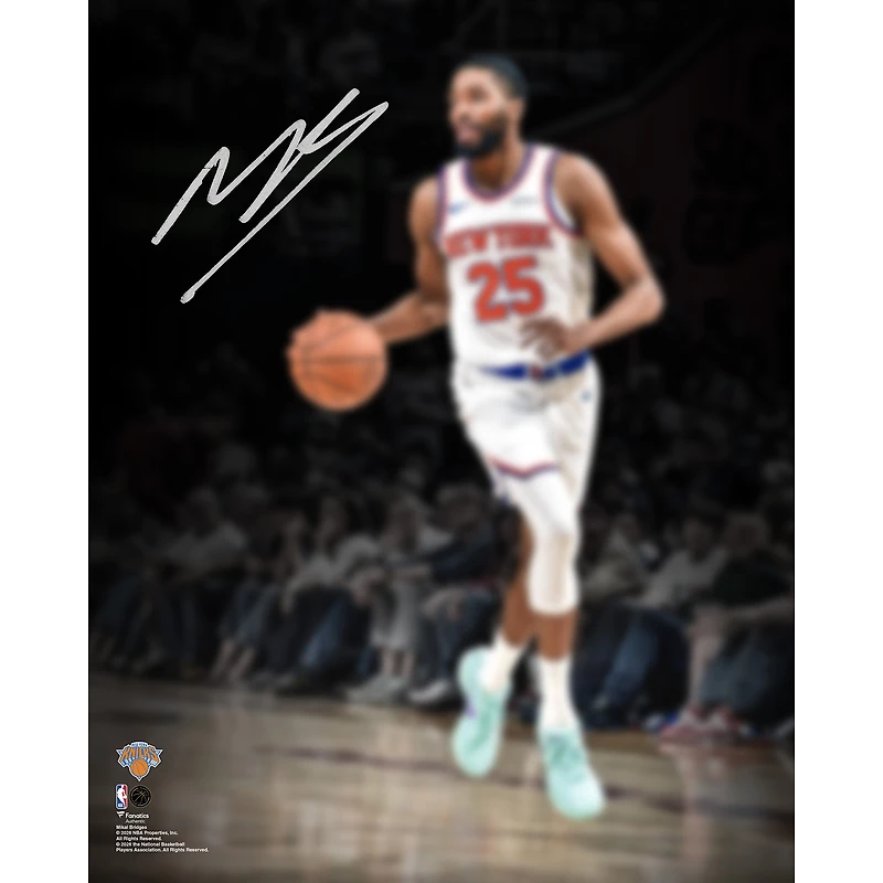 Mikal Bridges New York Knicks Autographed 2026 NBA Finals Champions 16" x 20" Action Spotlight Photograph