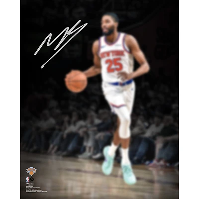 Mikal Bridges New York Knicks Autographed 2026 NBA Finals Champions 16" x 20" Action Spotlight Photograph