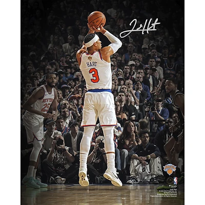 Josh Hart New York Knicks Autographed 2026 NBA Finals Champions 16" x 20" Action Spotlight Photograph
