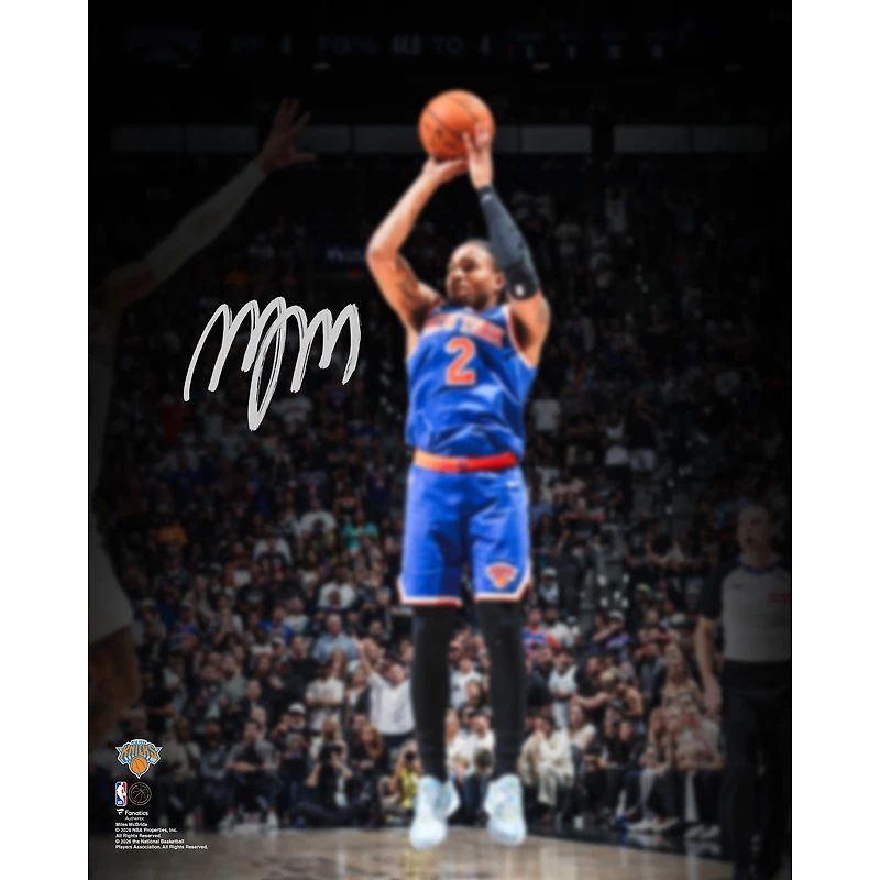 Miles McBride New York Knicks Autographed 2026 NBA Finals Champions 16" x 20" Action Spotlight Photograph