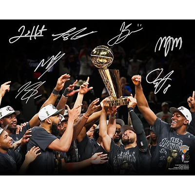 New York Knicks Autographed 2026 NBA Finals Champions 16" x 20" Team Celebration Photograph with at least 7 Signatures - Limited Edition of 500