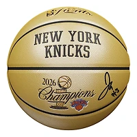 Jose Alvarado New York Knicks Autographed 2026 NBA Finals Champions Wilson Champions Logo Gold Basketball