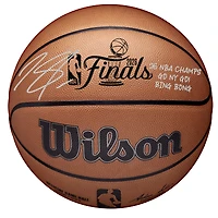 One of One: Karl-Anthony Towns New York Knicks Autographed Wilson 2026 NBA Finals Official Game Logo Basketball with Multiple Inscriptions